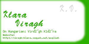 klara viragh business card